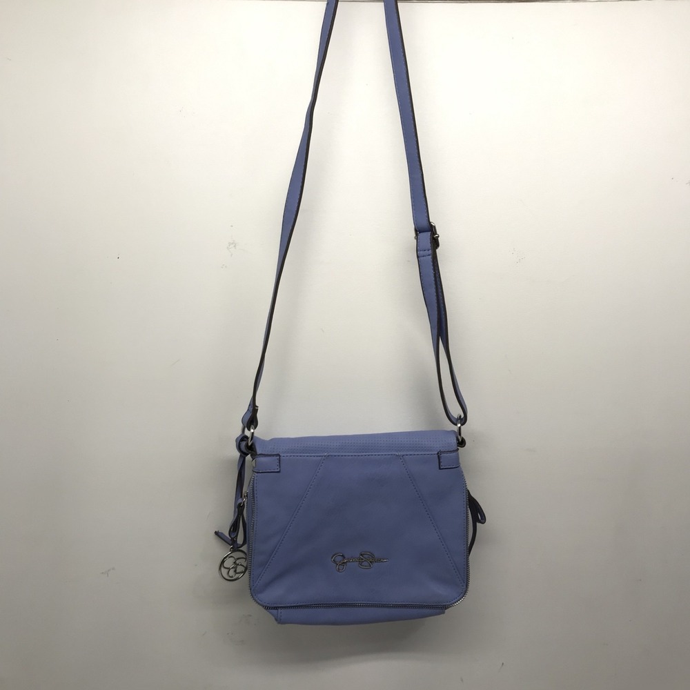 Jessica Simpson Crossbody Purse Cheetah Animal print Collection Blue BAG leather
